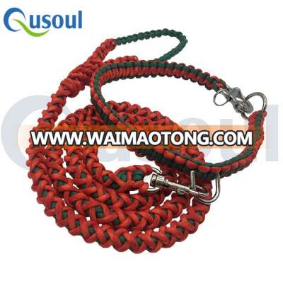 Latest Design China Oem Manufacturer Durable training Hand Free Leash Leather Custom Dog Collar and leash