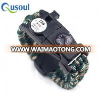 Weave Pattern 3 Colour Wide Paracord Bracelet With Size Chart, U/D Shackle Instructions, Multi-function Buckle