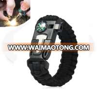 KongBo YUZEX 5 in 1 Outdoor Paracord Survival Bracelet with Embedded Compass